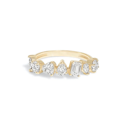 Simple Women's Ring Minimalist Gold Color Geometry Cubic Zirconia Stacking Rings Finger Accessories Female Jewelry Gifts R018
