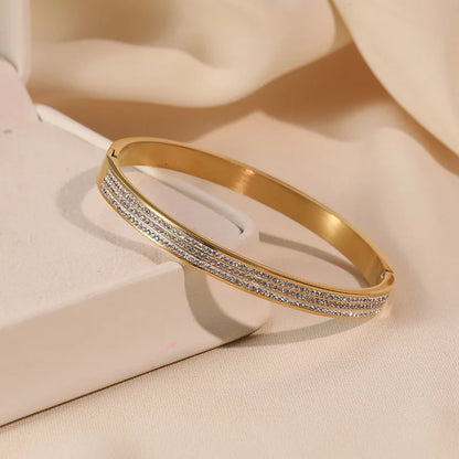 Zircon Bracelet For Women Fashion Stainless Steel Jewelry Accessory Luxury Bracelet Set