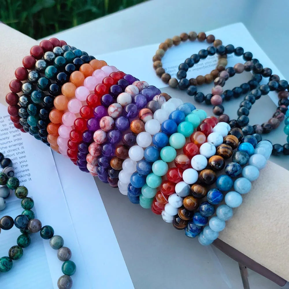 Original stone bracelet for women men trendy Blue Apatite beaded gemstone bracelets boss day scene employee appreciation gifts