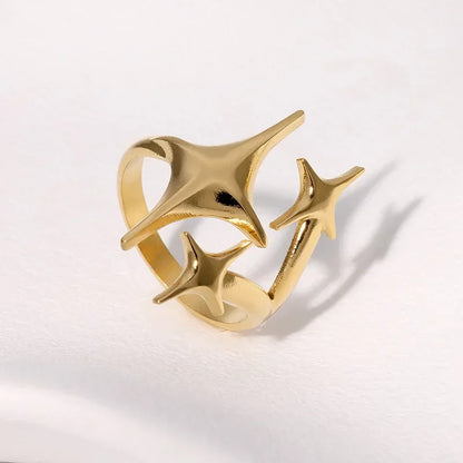 LATS Stainless Steel Gold Color Rings for Women Men 2024 Colorfast Popular Party Personalized Exaggerated Charms Jewelry Gifts