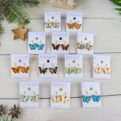 10Pairs/Lot Elegant Simple Stainless Steel Women Earrings Geometric Heart Mixed Style Jewelry Gift Giving Wedding Travel