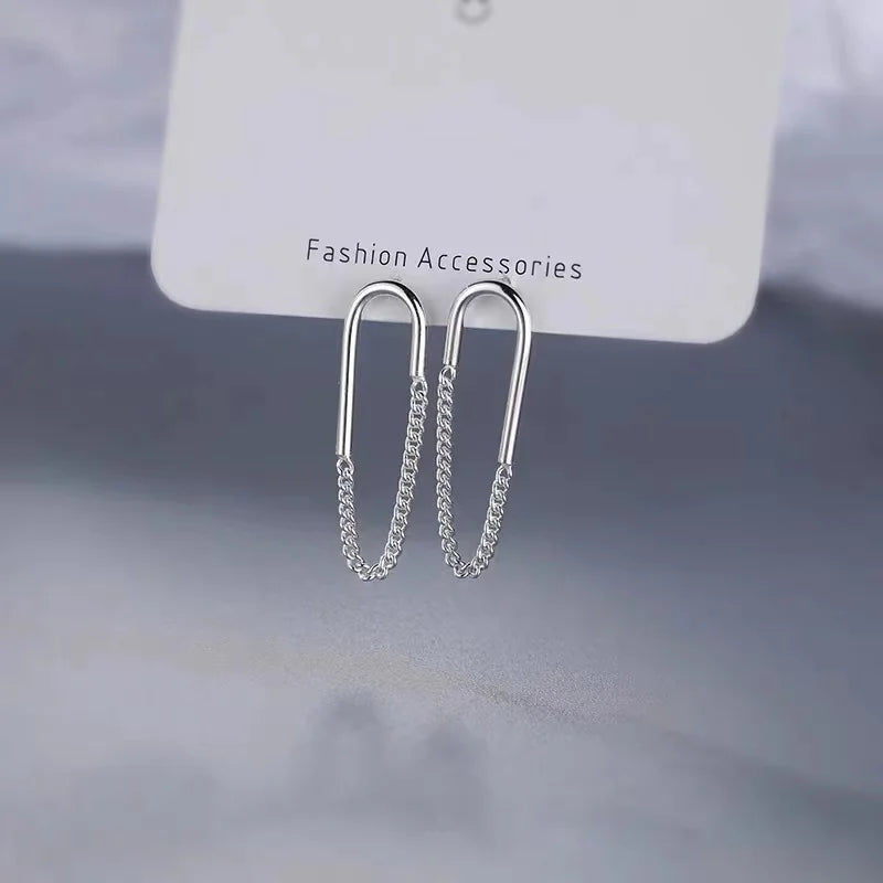 New Fashion Trend Unique Design Elegant Delicate Long Snake Bone Chain Tassel Earrings Women Jewelry Wedding Party Premium Gifts