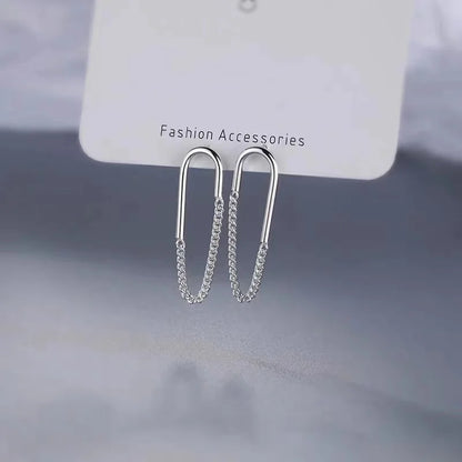 New Fashion Trend Unique Design Elegant Delicate Long Snake Bone Chain Tassel Earrings Women Jewelry Wedding Party Premium Gifts