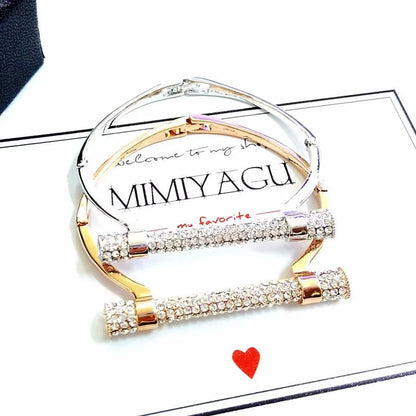 Famous  Luxury Full Crystal  Cuff Bracelets Bangle  For Women Rhinestones   Arm  Jewelry