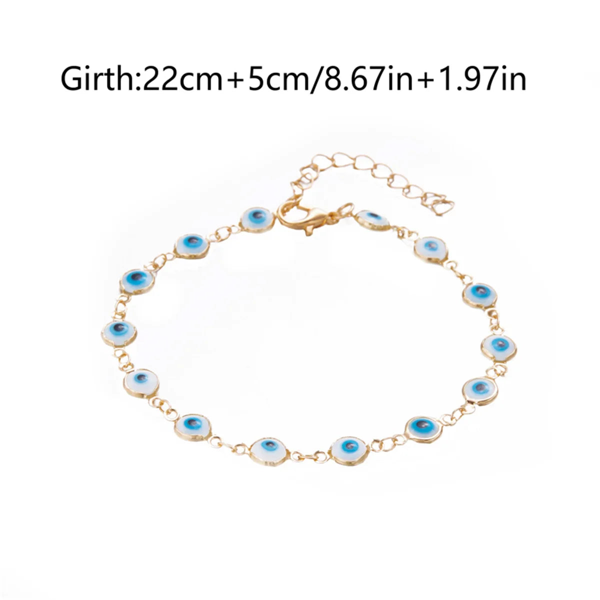 Bohemian Colorful Turkish Eyes Anklets For Women Creative Classic Lucky Evil Blue Eyes Ankle Bracelets Summer Beach Leg Jewelry