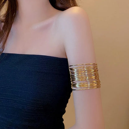 Open bracelet for women Men Metal Wire Intersecting Bracelet fashion girl Trendy armband Arm ring Exaggerated  Jewelry gifts