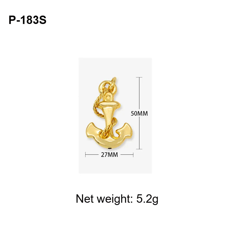 Pendant with Necklace For Women Men 24k Gold Plated Copper 33 Designs Wholesale Fashion Jewelry For Daily Wear Anniversary