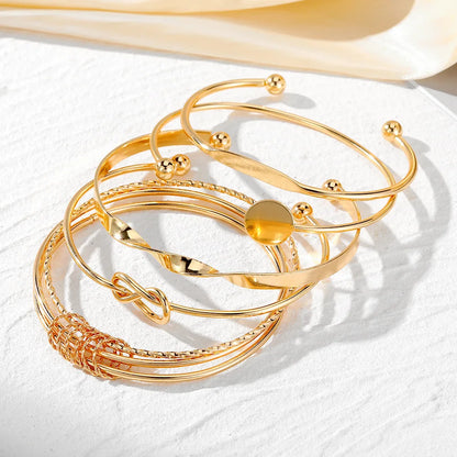 Punk Trendy Multilayer Bracelets for Female Elegant Delicate Twist Sparkling Adjustable Bangles Jewelry Couples Gifts