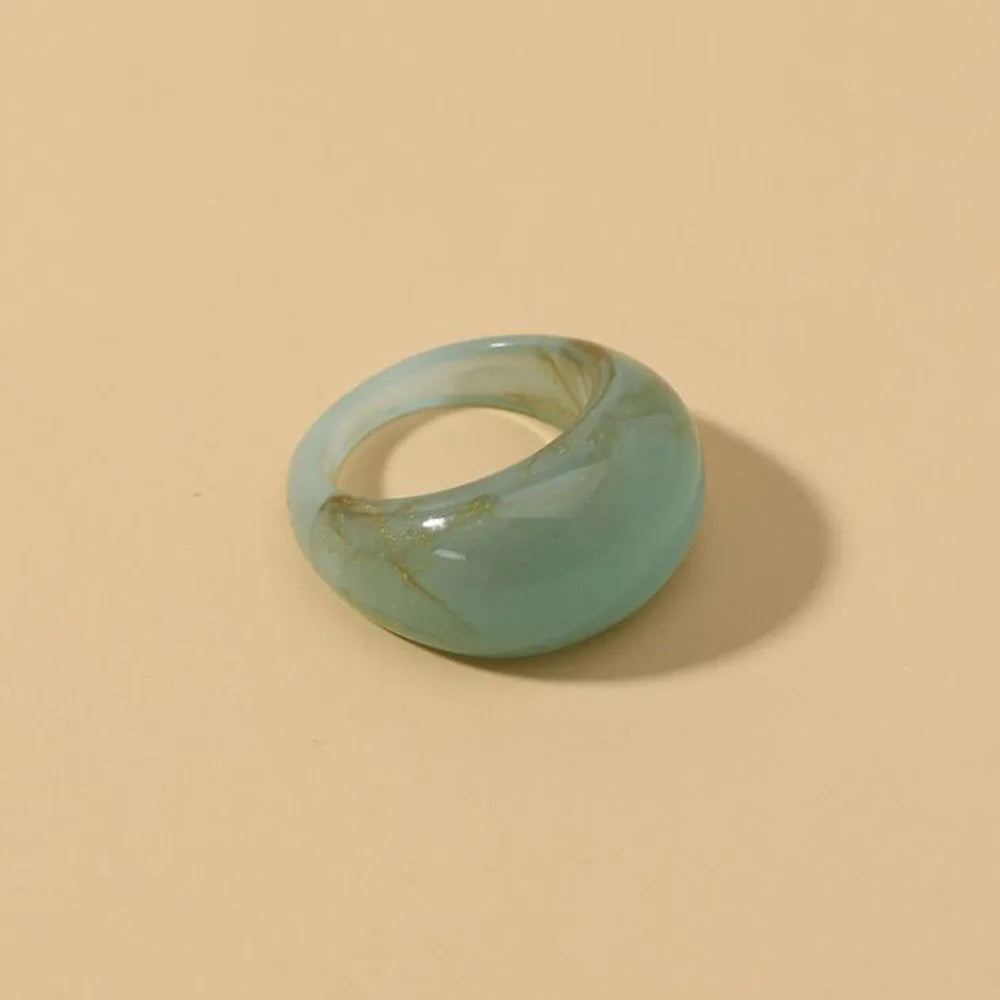 Colorful Transparent Acrylic Rings Set For Women Fashion Transparents Geometric Resin Finger Rings Female Party Jewelry Gift