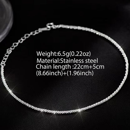Stainless Steel Anklets Simple and exquisite Elegant chain design Fashion Anklets For Women Jewelry Party Gift Recommendations