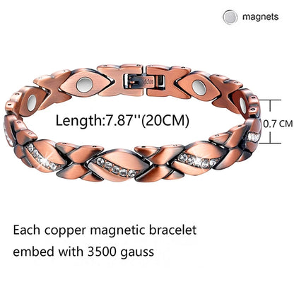 Copper Color Bracelets for Women&Men Therapy Health Magnetic Healing Bracelet Bio Energy Arthritis Pain Valentine's Day Gifts