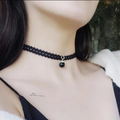 Black Velvet Choker Necklace For Women Vintage Black Star Sexy Lace Necklaces with Pendants Gothic Girl Gifts Neck Jewelry
