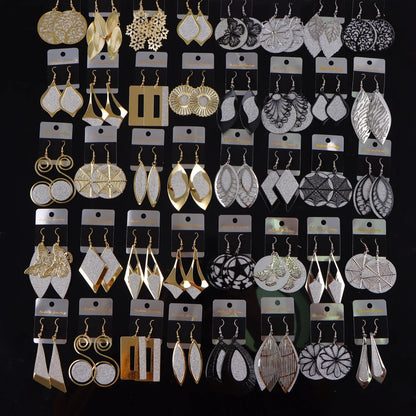10Pairs/Lot Elegant Simple Stainless Steel Women Earrings Geometric Heart Mixed Style Jewelry Gift Giving Wedding Travel
