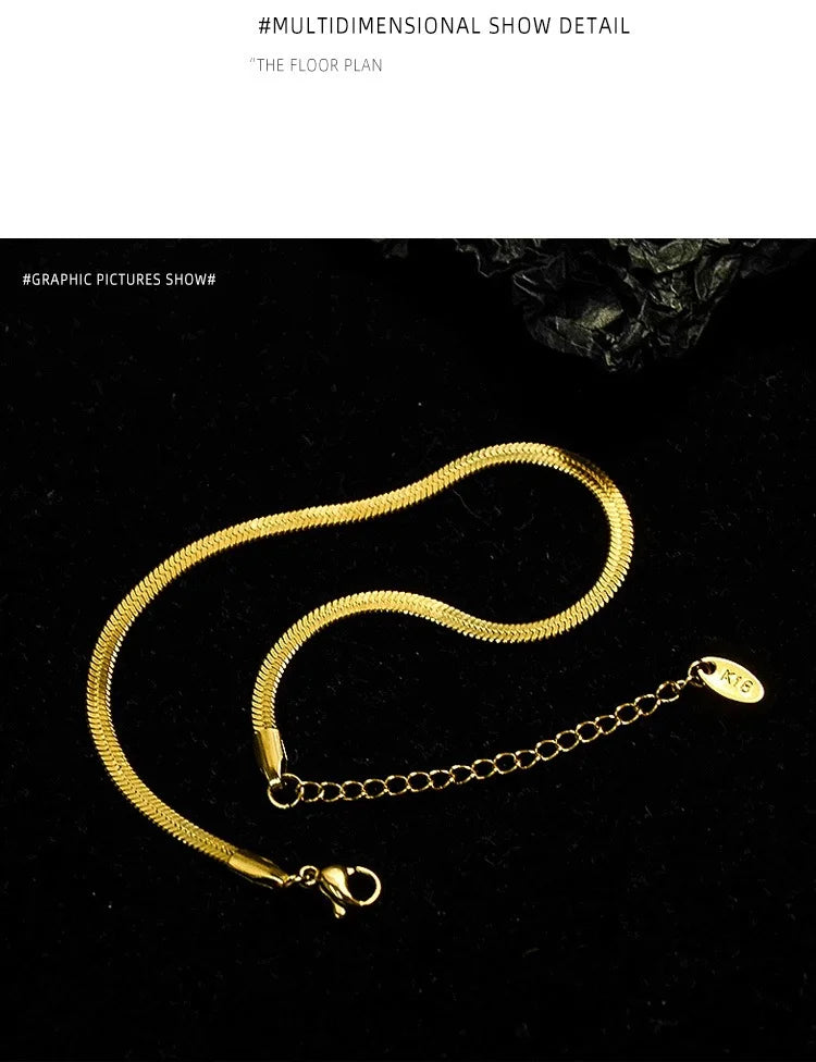 Anklets For Women Stainless Steel 18K Gold Plated High Quality No Tarnish Women's Ankle Bracelets Foot Chains Luxury Ankle Strap
