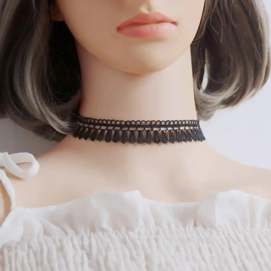 Black Velvet Choker Necklace For Women Vintage Black Star Sexy Lace Necklaces with Pendants Gothic Girl Gifts Neck Jewelry