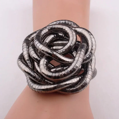 Bendable Snake Necklace Bendable Gold Silver Necklace Flexible Bracelet Twistable Choker for Women Girls Jewelry Accessories