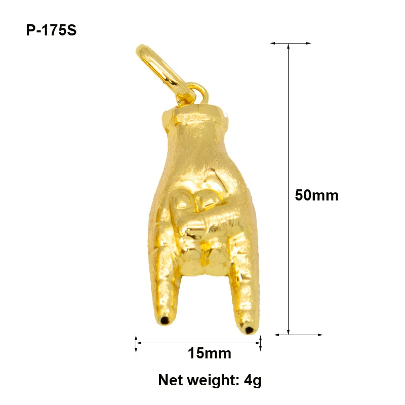Pendant with Necklace For Women Men 24k Gold Plated Copper 33 Designs Wholesale Fashion Jewelry For Daily Wear Anniversary