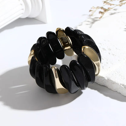 Wedding Wide Bracelet for Girls Charm Resin Bracelets Bangles For Women Luxury High Quality Fashion Jewelry Elastic Party Gifts