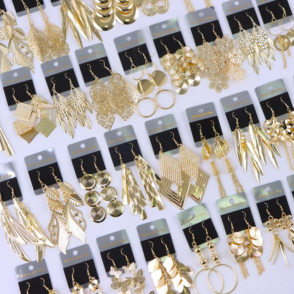 10Pairs/Lot Elegant Simple Stainless Steel Women Earrings Geometric Heart Mixed Style Jewelry Gift Giving Wedding Travel