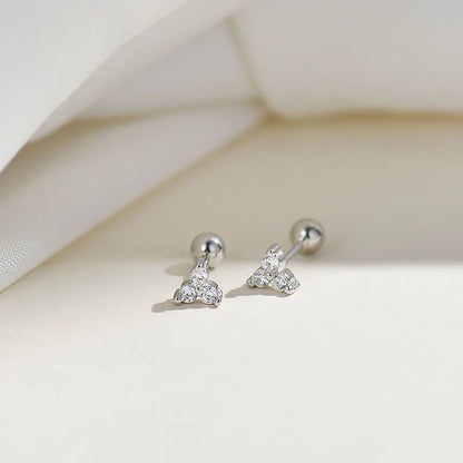 2PC Stainless Steel Little Huggies Hoop Earrings For Women Tiny Crystal Zirconia Pendant Cartilage Earrings Piercing Jewelry