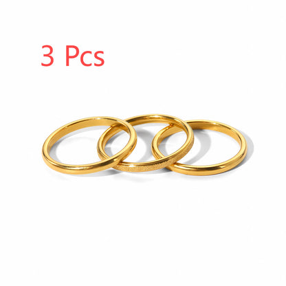 Tarnish Free Dainty Rings Stainless Steel 18K Gold Plated  Knuckle Rings For Lady waterproof Minimalist Gold Rings For Women