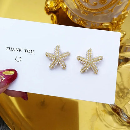 New Type Of Starfish Earrings For Sleeping Women's Temperament Exquisite Design Earrings Party Gifts Women's Fashion Jewelry