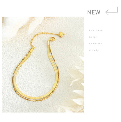 Anklets For Women Stainless Steel 18K Gold Plated High Quality No Tarnish Women's Ankle Bracelets Foot Chains Luxury Ankle Strap