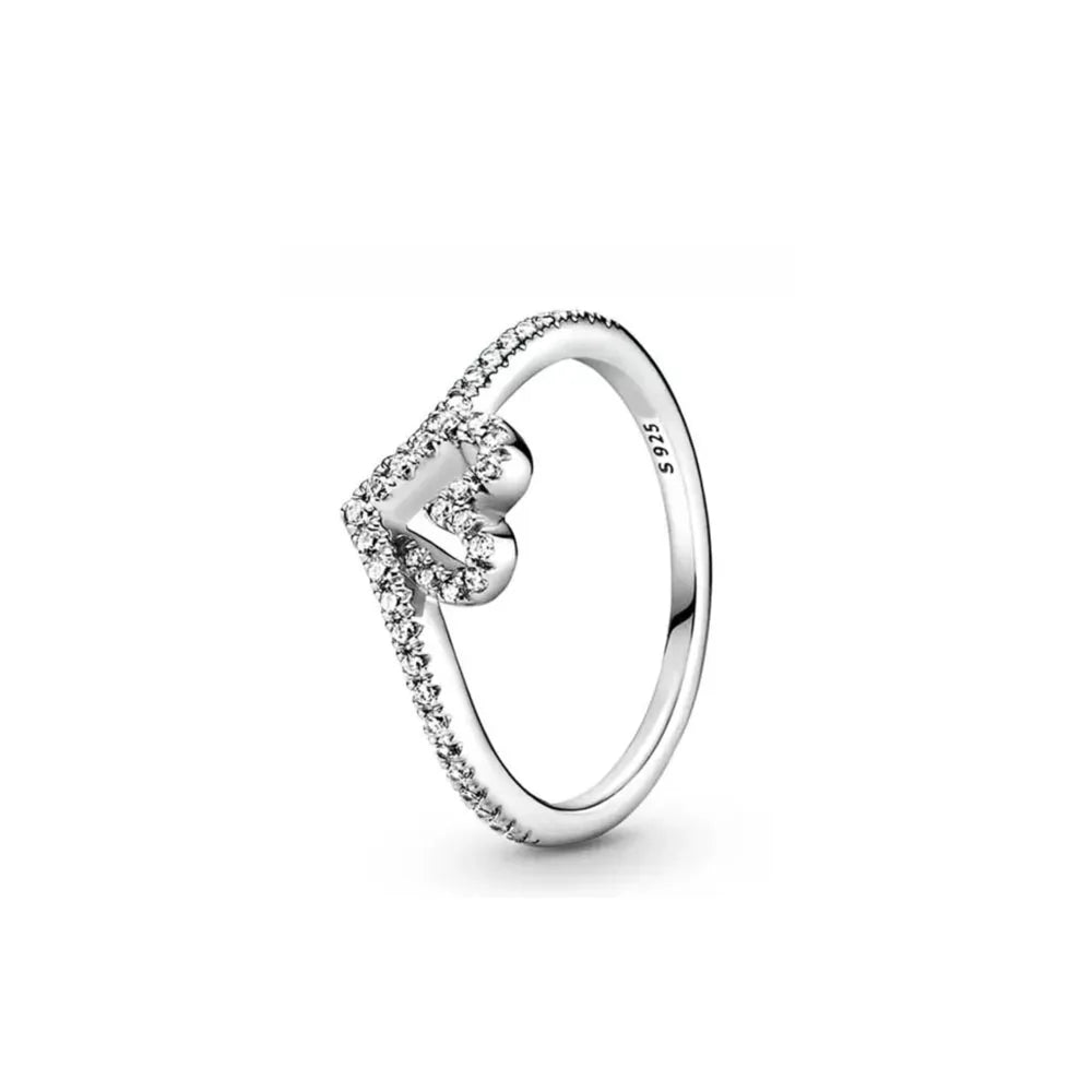 European Ring Rings 925 Sterling Silver Heart Bow Round Size 6789 For Women Men Jewelry Party Fashion Wedding