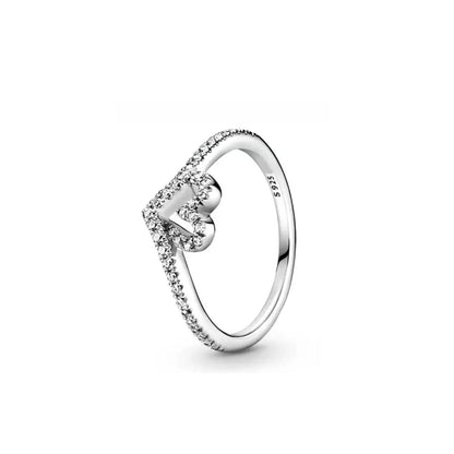 European Ring Rings 925 Sterling Silver Heart Bow Round Size 6789 For Women Men Jewelry Party Fashion Wedding