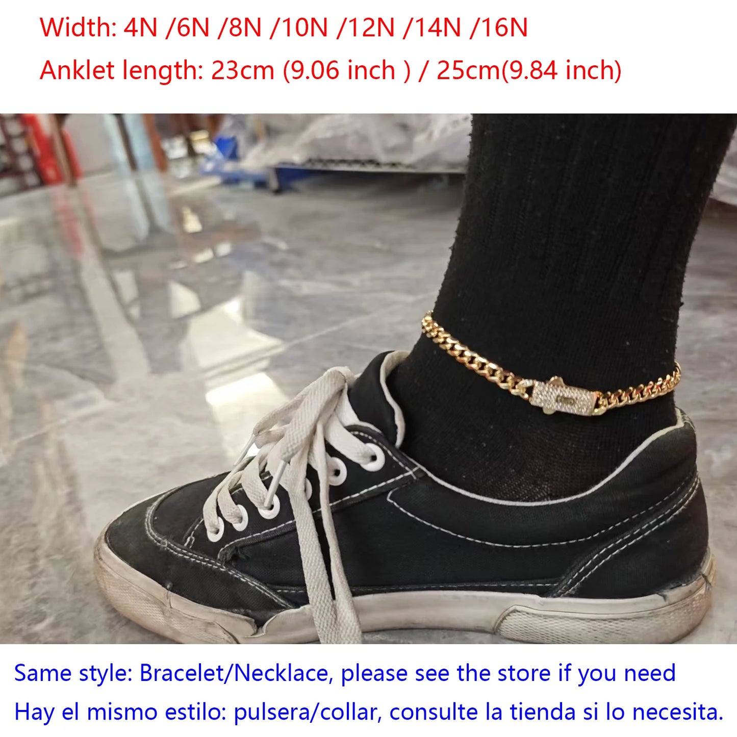 Anklet for men and women 23cm/25cm European and American fashion foot ornaments