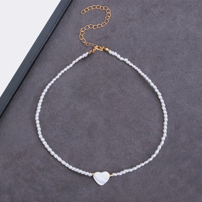 LATS Colorful Seed Beads Choker Nekklace for Women Girl New Love Heart Design Collar Fashion Jewelry Wholesale Dropshipping