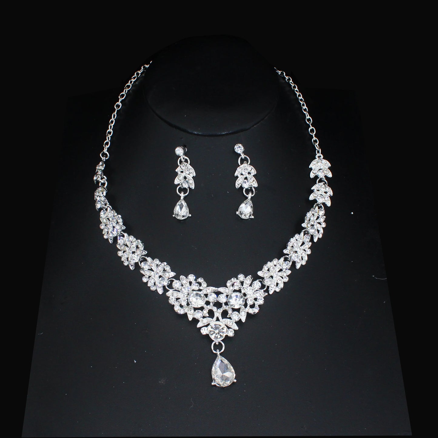Luxury Crystal Wedding Bridal Jewelry Sets Women/Girl Gold Color Tiara/Crown Earrings Choker Necklace Bride Jewelry Set