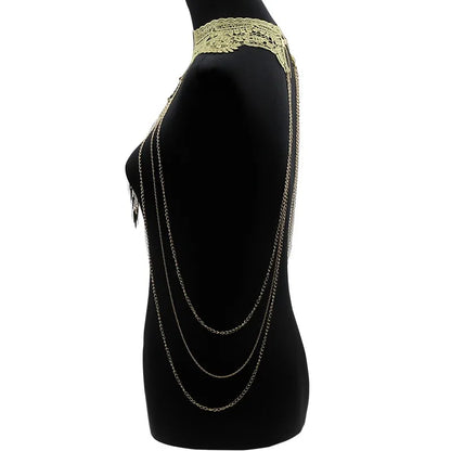 Lace Flower Choker Necklace Large Fashion Women's Long Necklaces 2024 Massive Statement Elegant Jewelry