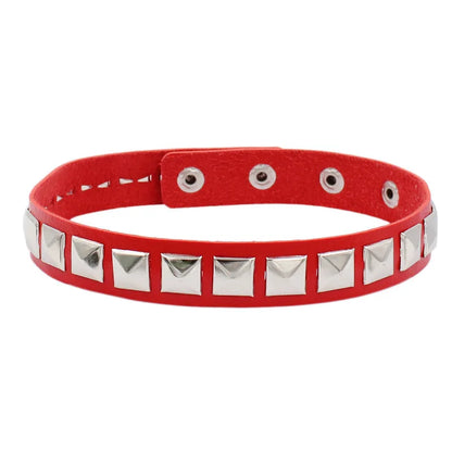 New Black Women Punk PU Leather Square Rivets Choker Collar Necklace Hip Hop Female Girls Party Jewelry 2022 Neck Accessories