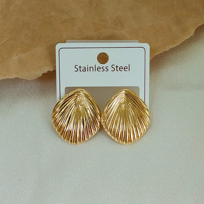 Stainless Steel Vintage Summer Starfish Stud Earrings For Women Simple fashion Star Shell Earrings Stud Ocean Party Jewelry Gift