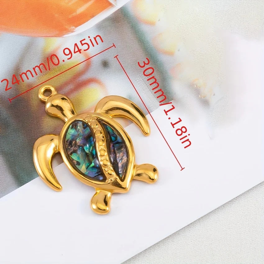 Stainless Steel Pendants Collection Cute Marine Style Pendants Various Earring Components DIY Necklace Jewelry Accessories
