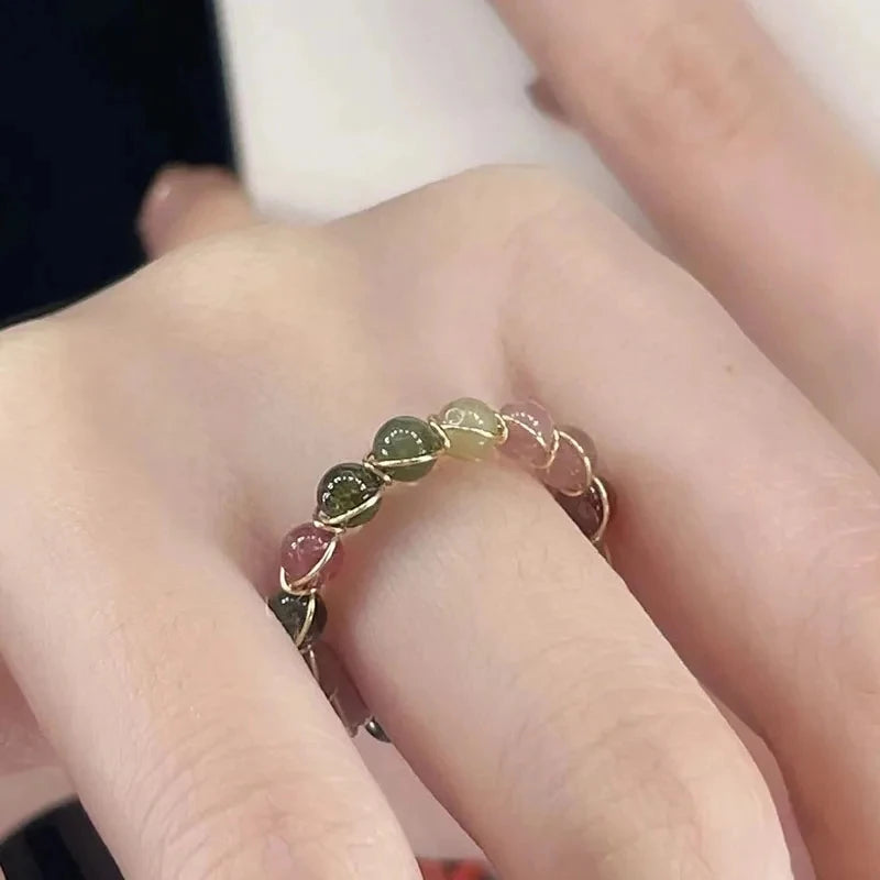 Shell Opal Stone Cuff Rings For Women Girl 2024 New Trend Fashion Personalized Vintage Jewelry Ladies Gifts Party anillos mujer