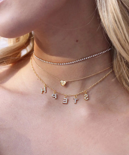 Minar Must Have Shiny Full Rhinestones Beaded Necklace for Women 14K Real Gold Silver Plated Copper Chain Chokers Wholesale