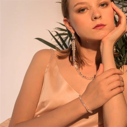 Shining Colorful Crystal Bead Bracelet for Women Fashion Handmade Adjustable Braid Rope Chain Bracelet Female Party Jewelry Gift