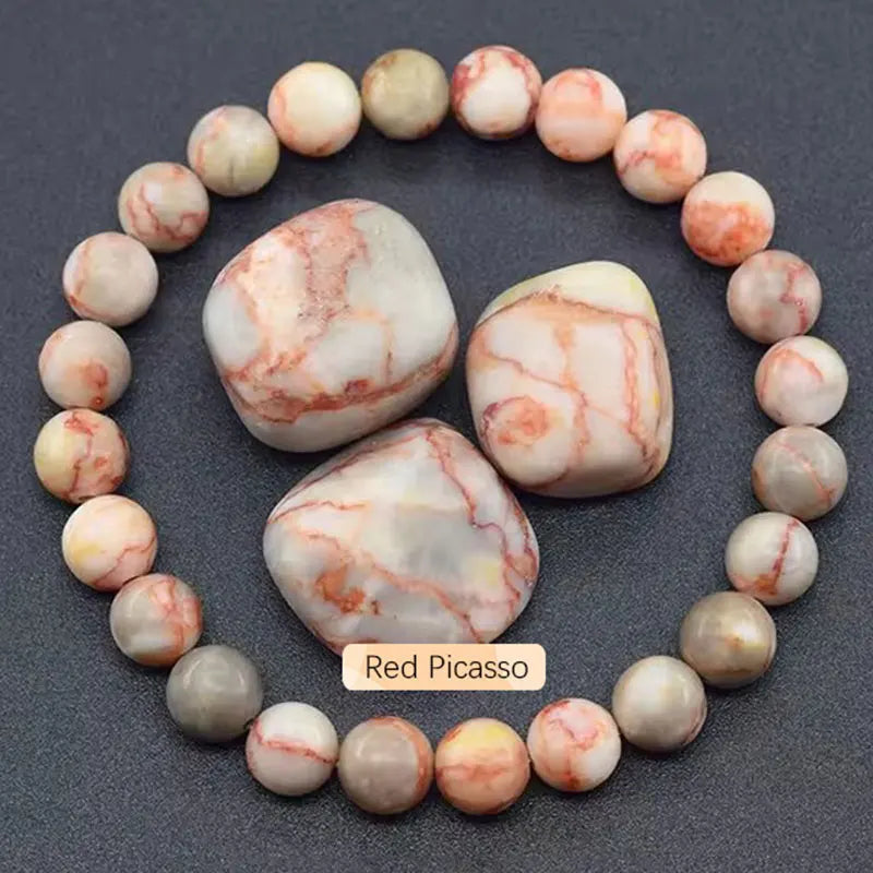 Original stone bracelet for women men trendy Blue Apatite beaded gemstone bracelets boss day scene employee appreciation gifts