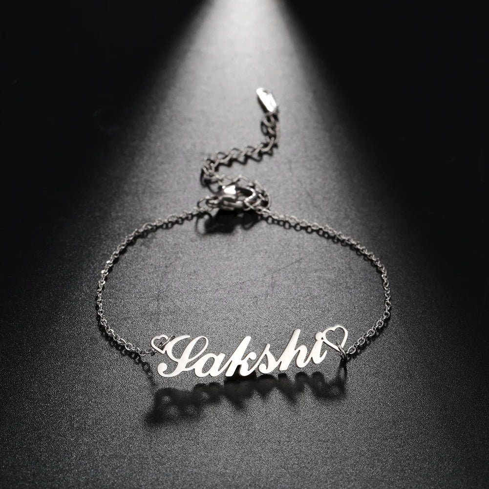 Lemegeton Customized Name Anklets for Women Men Personalized Foot Anklet Stainless Steel Chain Anklet Beach Summer Jewelry Gifts