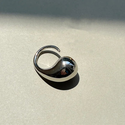 LATS New Fashion Designer Gold Silver Colour Water Drop Ring Woman Europe America Luxury Jewelry 2024 Trendy Accessories Gift