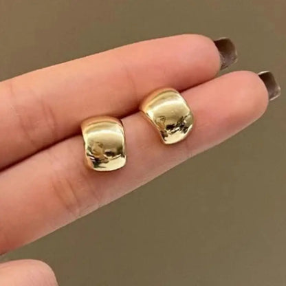 925 Silver Needle Korean Fashion Leaf Flower Earrings For Women Metal Earings Jewelry 2025 Trending Women's Gold Color Earrings