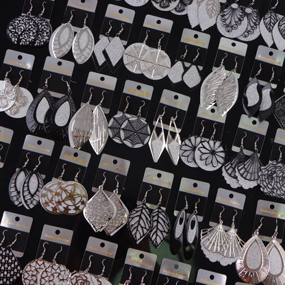 10Pairs/Lot Elegant Simple Stainless Steel Women Earrings Geometric Heart Mixed Style Jewelry Gift Giving Wedding Travel