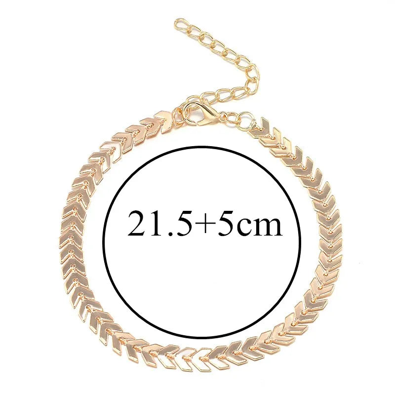 Summer Fashion Leaf Chain Anklet for Women Girls Beach Sexy Leg Barefoot Sandals Foot Anklets Bracelet Accessorie Jewelry Gift
