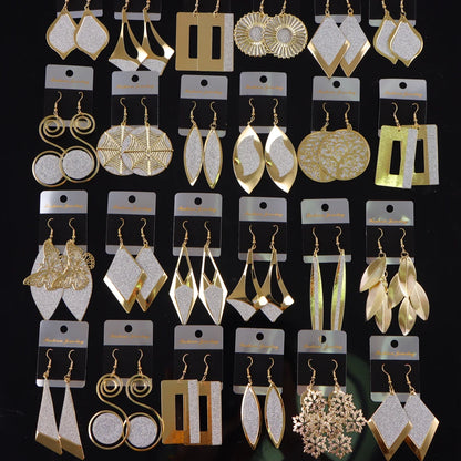 10Pairs/Lot Elegant Simple Stainless Steel Women Earrings Geometric Heart Mixed Style Jewelry Gift Giving Wedding Travel