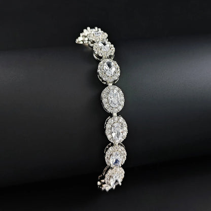 2024 New Luxury Blue Red Green Black Color Bracelet Bangle for Women Anniversary Gift Jewelry Wholesale S6923