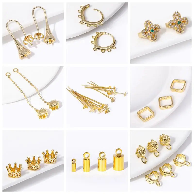 Pendants For Jewelry 18K Gold Plated Brass Heart Charms Pendants For Fashion Necklace Making Supplies DIY Jewelry Accessories