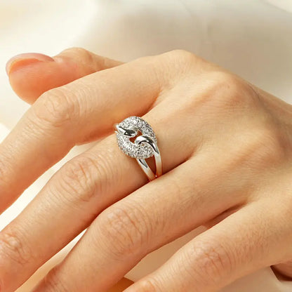 Rrjzz AAAAA CZ Simulated Diamond Unique Ring Luxury 14k Gold Plated Twist Band Design Rings for Women Men Fine Jewelry Gifts