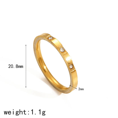 Tarnish Free Dainty Rings Stainless Steel 18K Gold Plated  Knuckle Rings For Lady waterproof Minimalist Gold Rings For Women